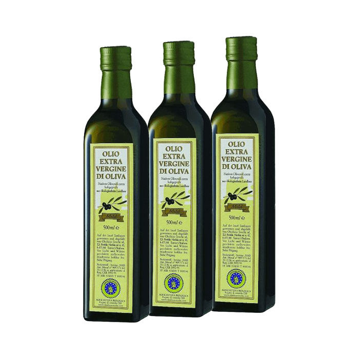Natives Olivenöl extra BIO, aus SARDINIEN, 3 x 0,5 Liter