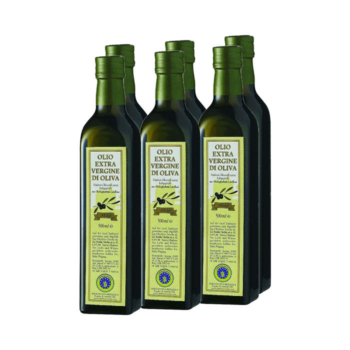 Natives Olivenöl extra BIO, aus SARDINIEN, 6 x 0,5 Liter