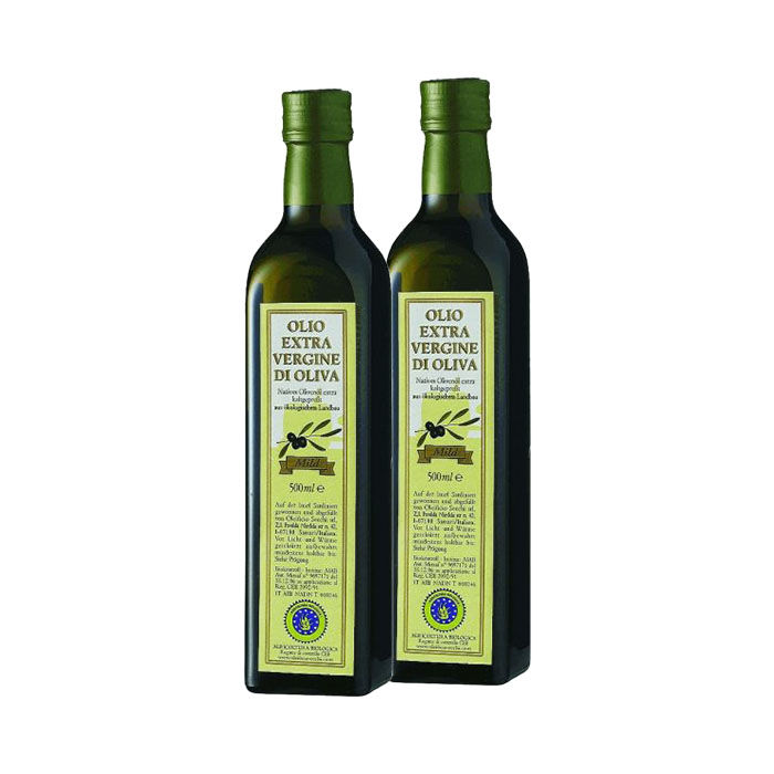 Natives Olivenöl extra BIO, aus SARDINIEN, 2 x 0,5 Liter