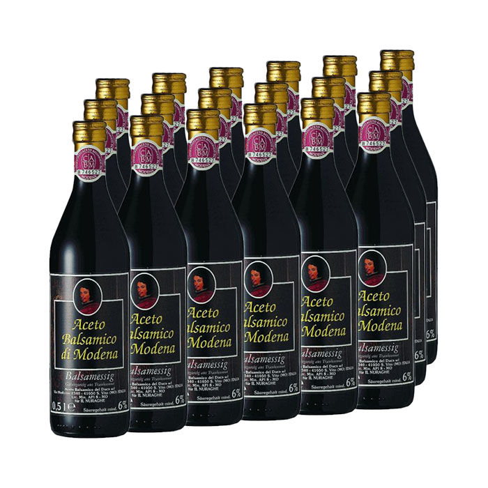 Aceto Balsamico Reife ca. 4 Jahre 18 x 0,5 Liter
