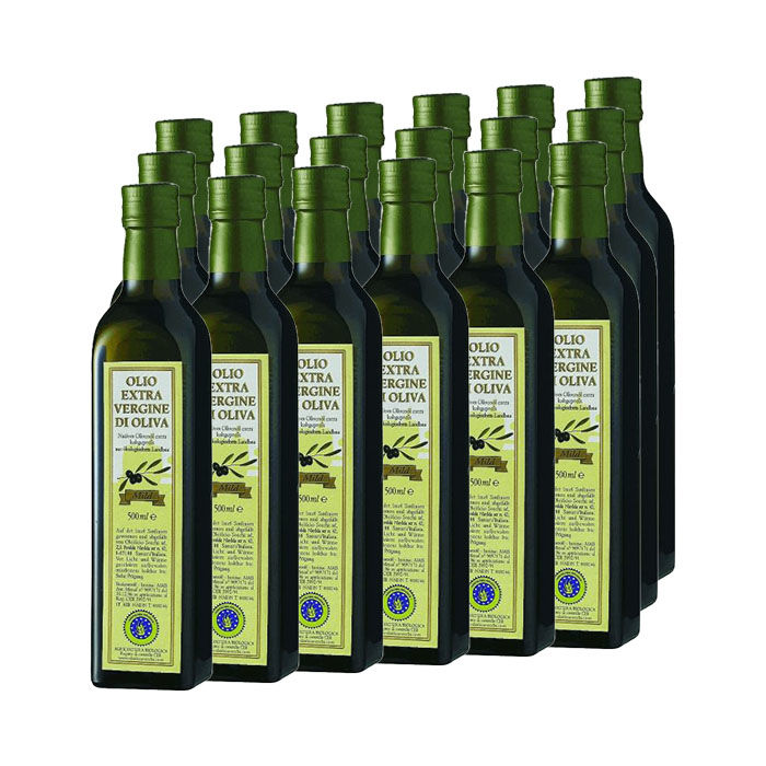 Natives Olivenöl extra BIO, aus SARDINIEN, 18 x 0,5 Liter